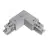 Connecteur triphasé d'angle Terre interne 90D - Argent