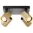 Brilliant Marty Plafondlamp Aluminium Zanderig Zwart Goud 20W 1400lm - 830 Warm Wit | Incl. 4x GU10